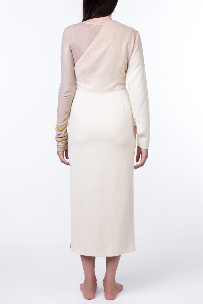 Artemide asymmetrical dress natural color