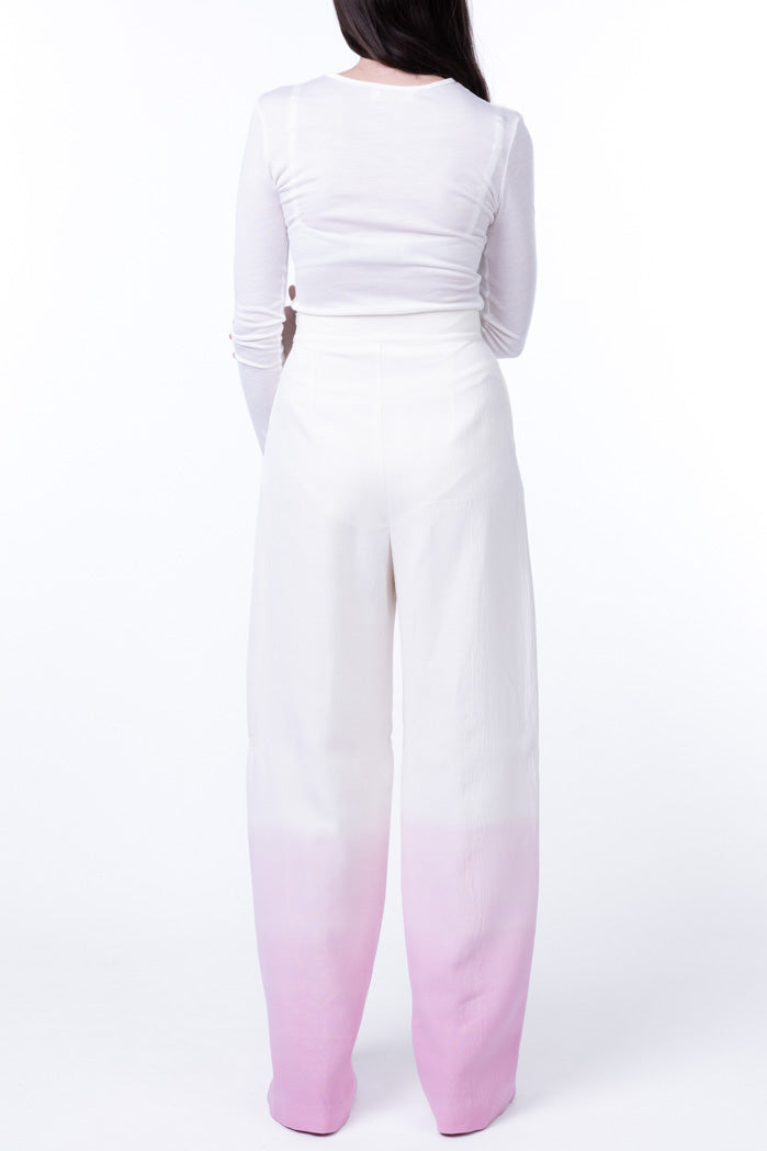 Pantaloni lunghi Elida con degradé naturale rosa